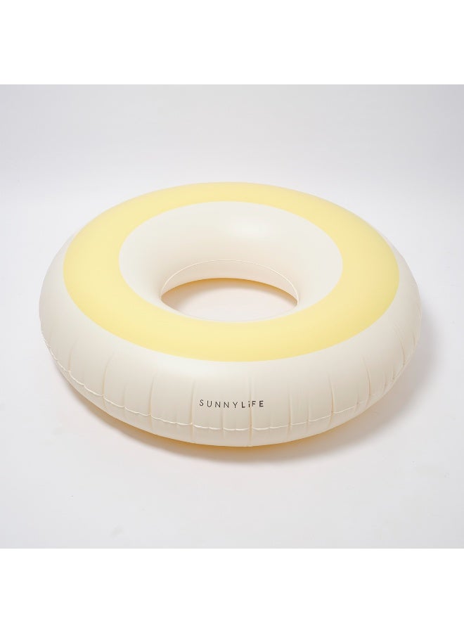 Sunnylife Tube Pool Ring Butter – Fun Inflatable Kids Pool Ring, Safe Summer Float for Toddlers & Children, Easy to Use Water Ring for Pool and Backyard Play - Image 1